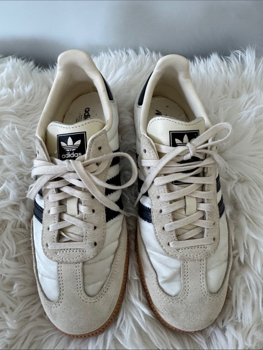adidas White and Black Classic Low-Top Sneakers